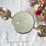 Candlestick spikes flowers silver metal goldsmith from France