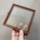Small old square wooden frame 14x14cm