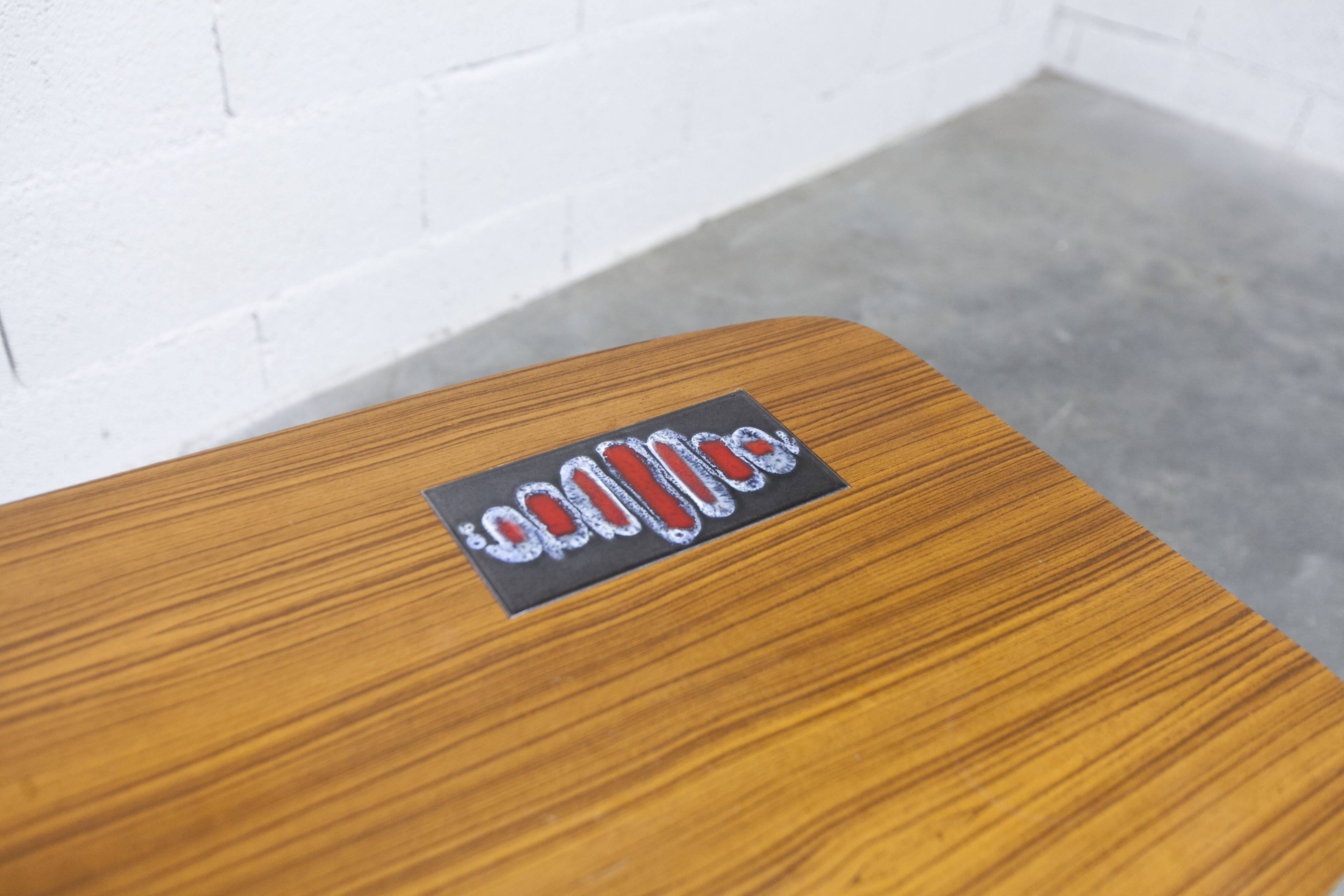 Nordic coffee table 1960 teak ceramic