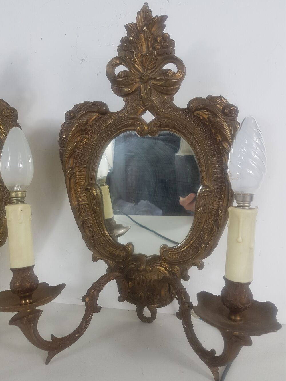 Bronze mirror appliques