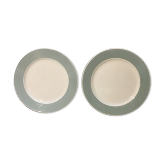 Lot of 2 plates Digoin Sarreguemines