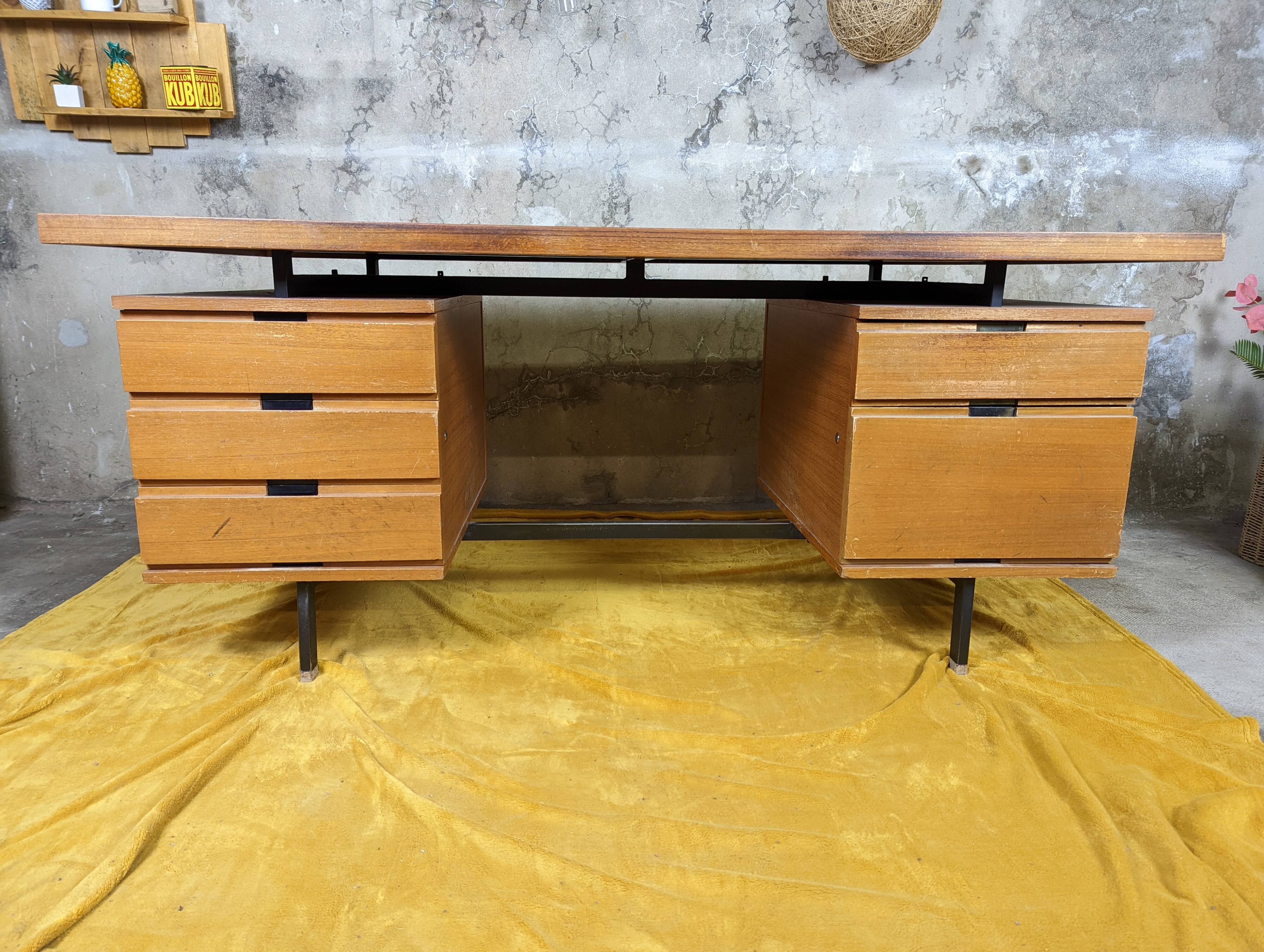 Minvielle desk in mahogany pierre guariche