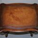 Pine desk with leather and gilding, late Victorian period around 1900.