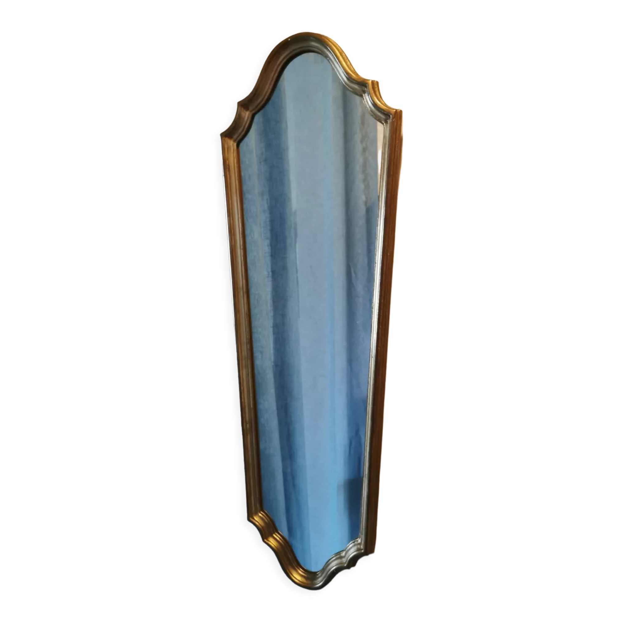 Long gilded mirror Louis XV style, 95x35 cm