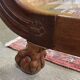 Early 19th century Empire mahogany bed with swan neck finials and claw feet