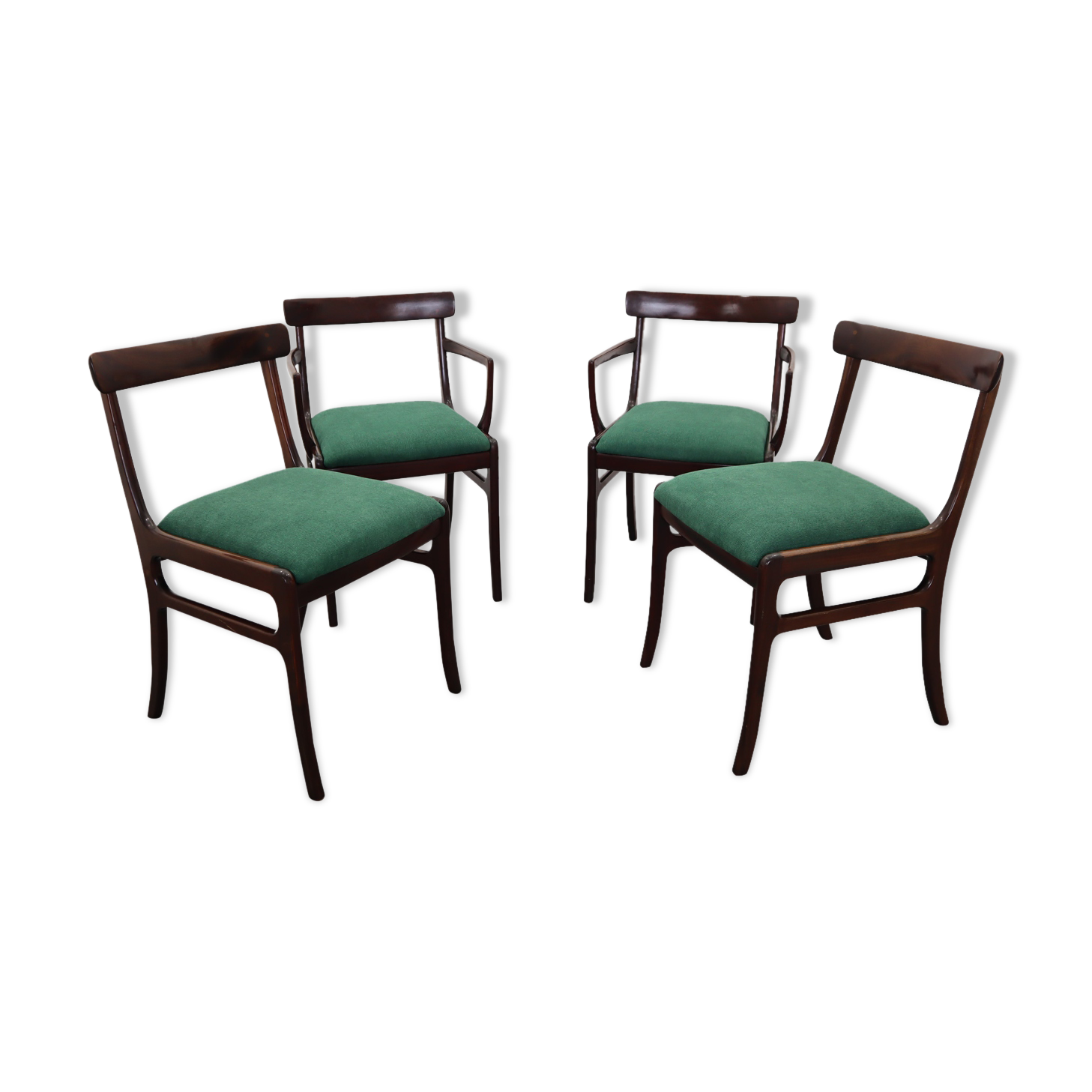 Chaises à manger danoise du milieu du siècle de Poul Jeppesens Møbelfabrik années 1960