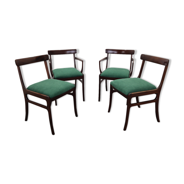 Chaises à manger danoise du milieu du siècle de Poul Jeppesens Møbelfabrik années 1960