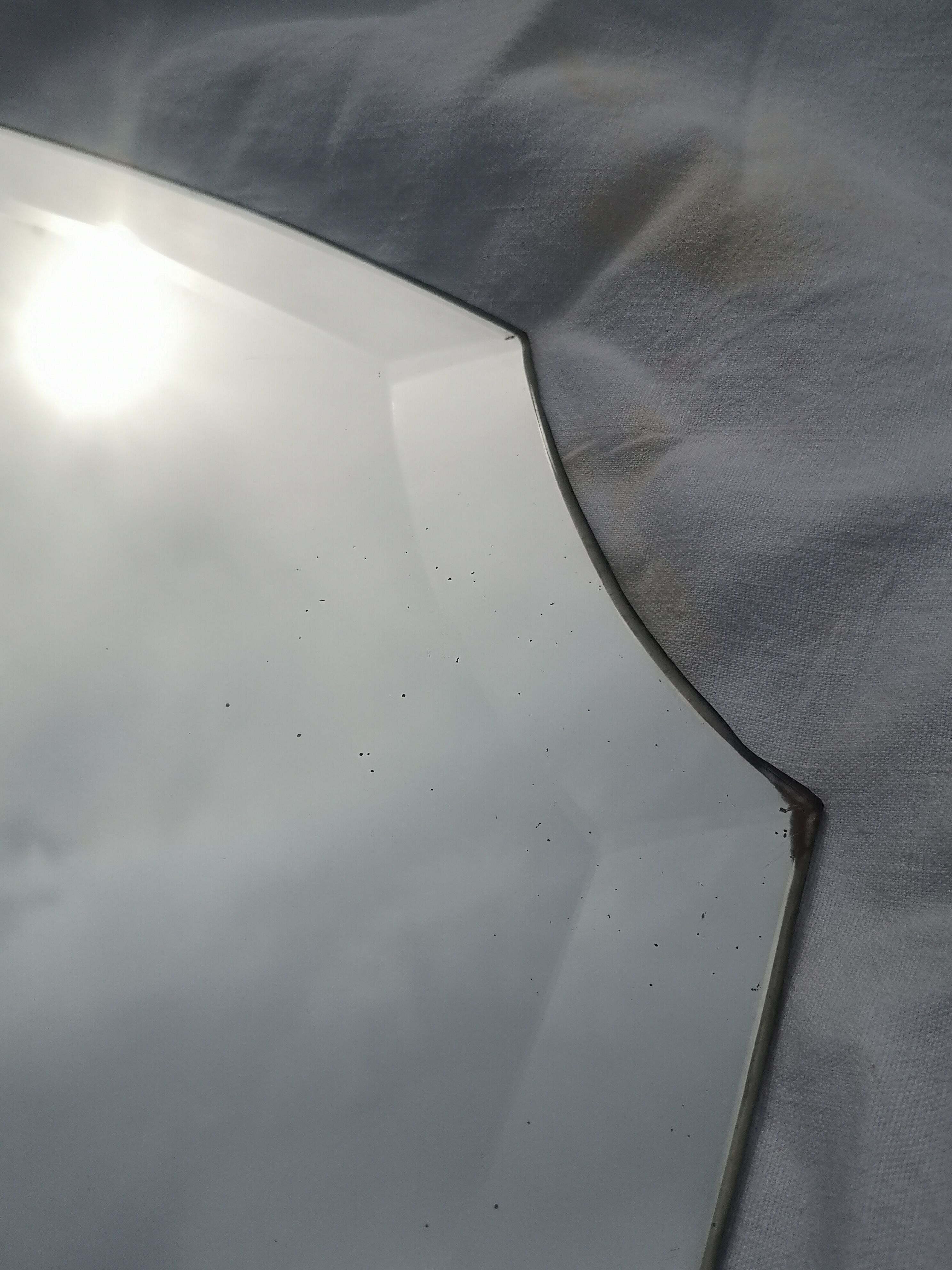 Large 60s mirror shape, free  68x122cm