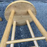 Pair of beech stools 1970s
