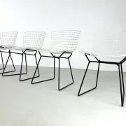 Set of 4 chairs model 420 by Harry Bertoia for Knoll – 1950s