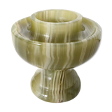 Candlestick in green onyx