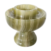 Candlestick in green onyx