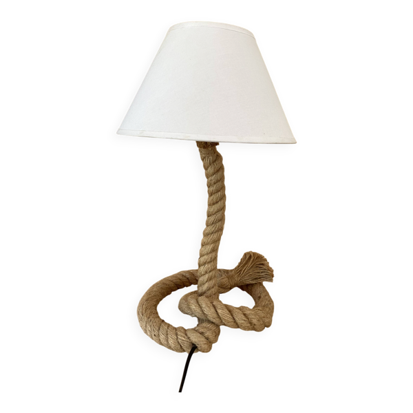 Lampe corde et abat-jour coton