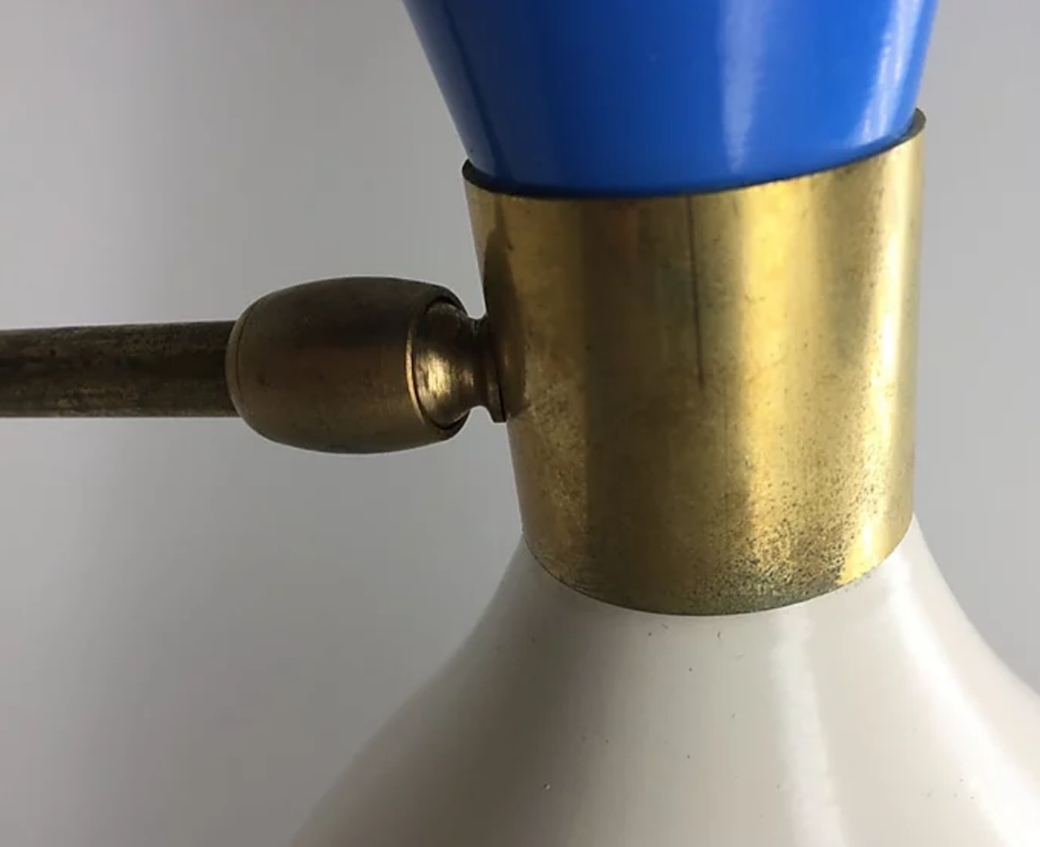 Pair Italian 50's bicolor design wall light