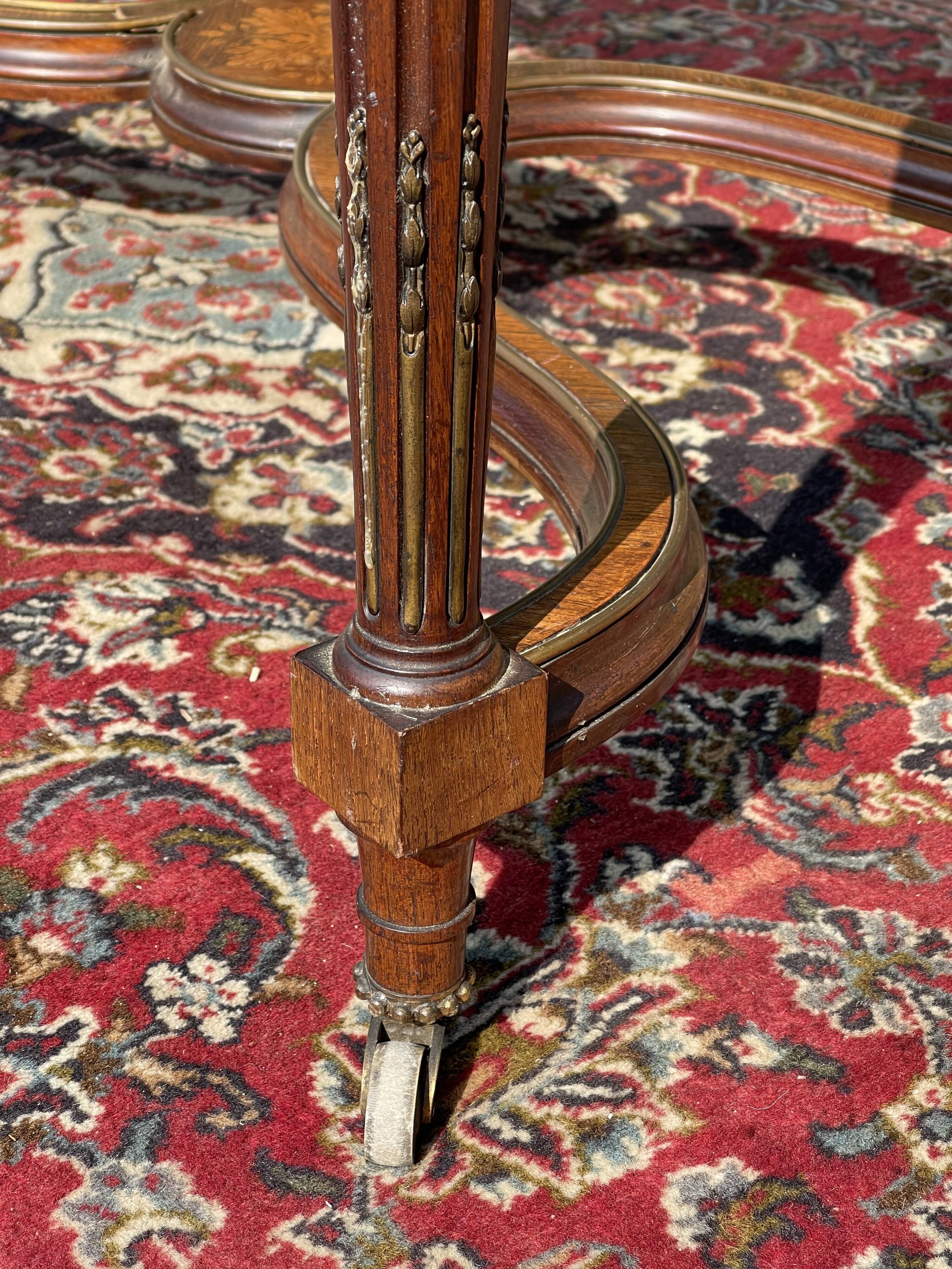 Middle Table Marquetry and Bronze Napoleon III Era - NINETEENTH