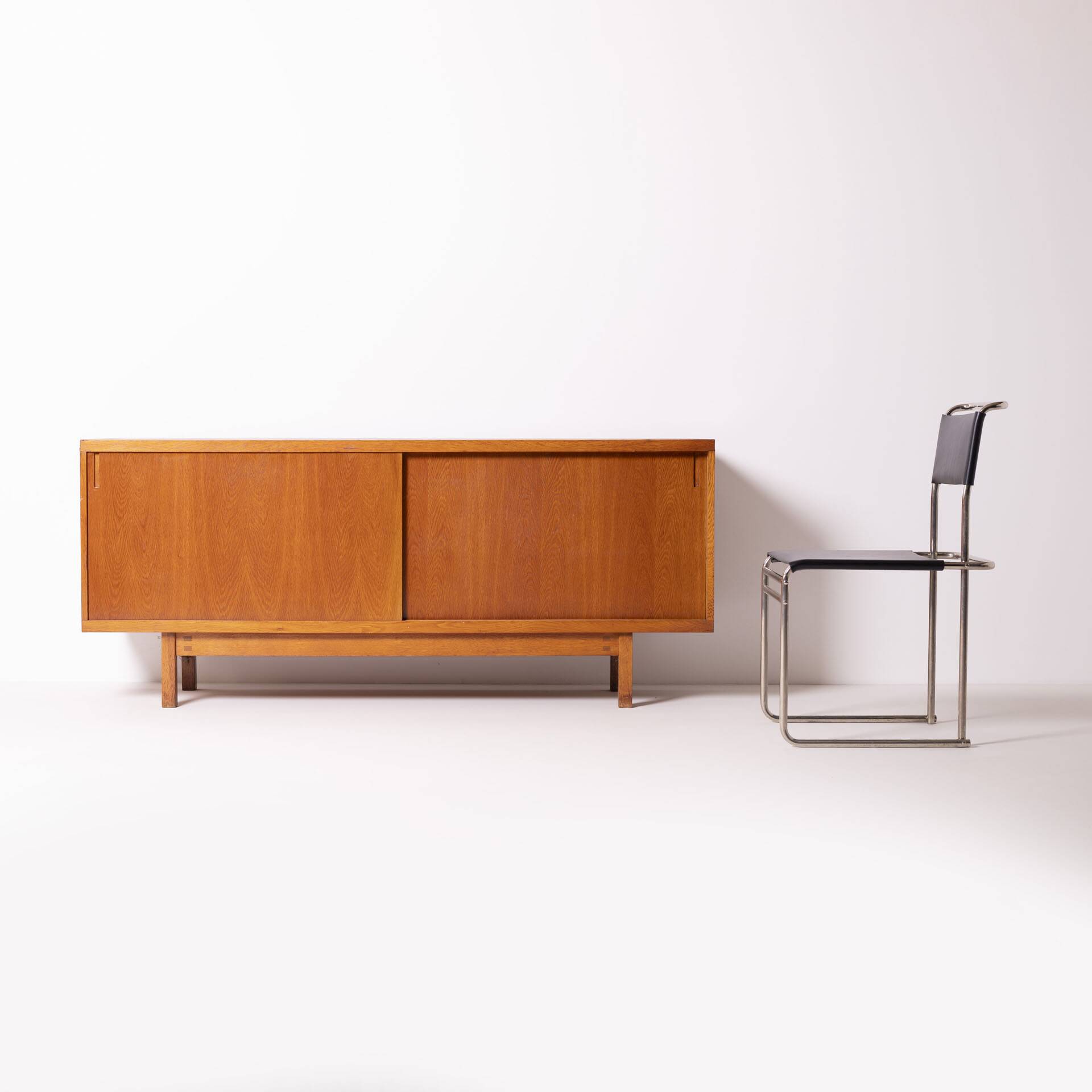 Unique mid century ULUV oak sideboard, Czechoslovakia, 1960s