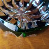 Carved crystal ashtray signed Saint Louis