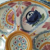 6 oyster plates Henriot Quimper decor 137 hand-painted