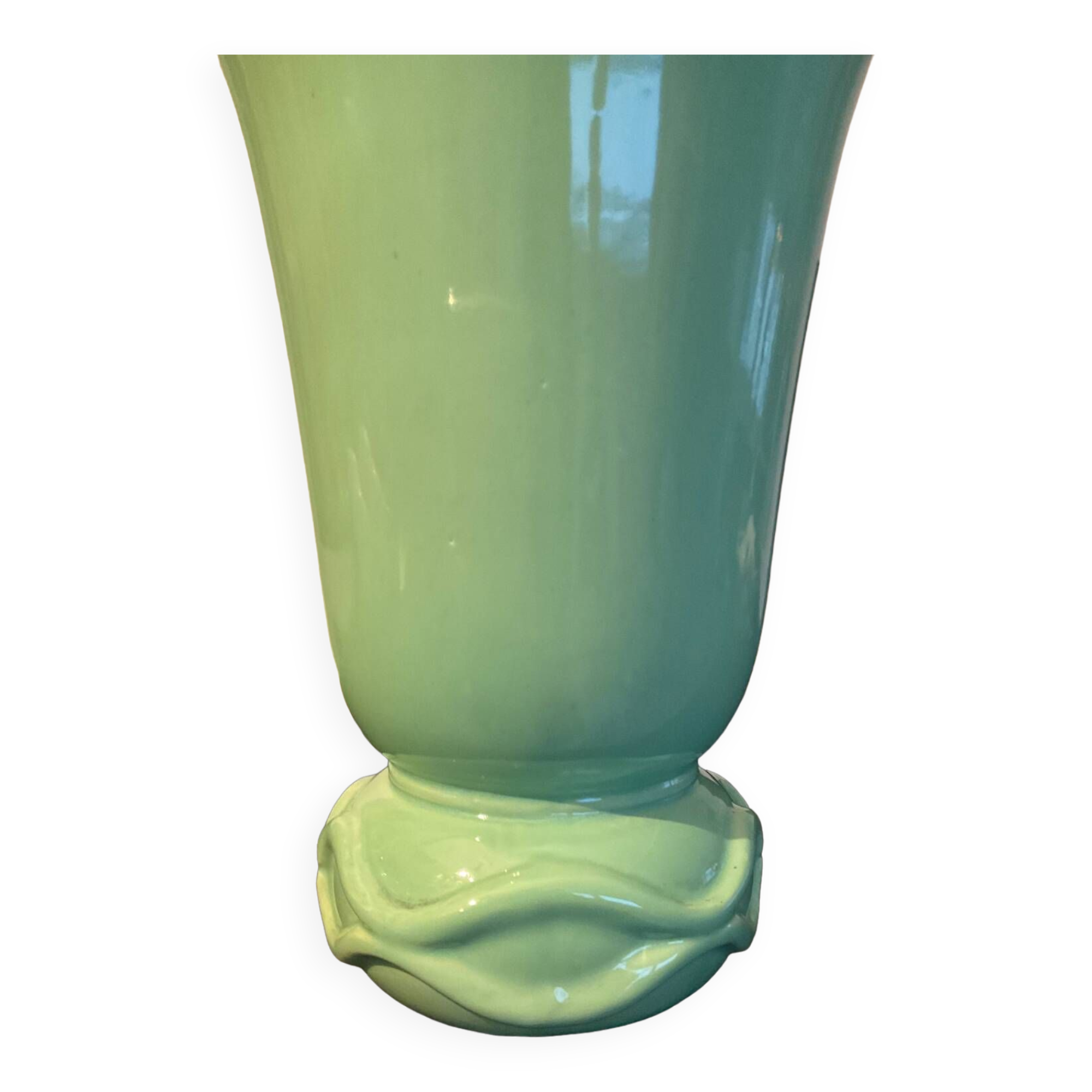 Vintage glazed ceramic vase France