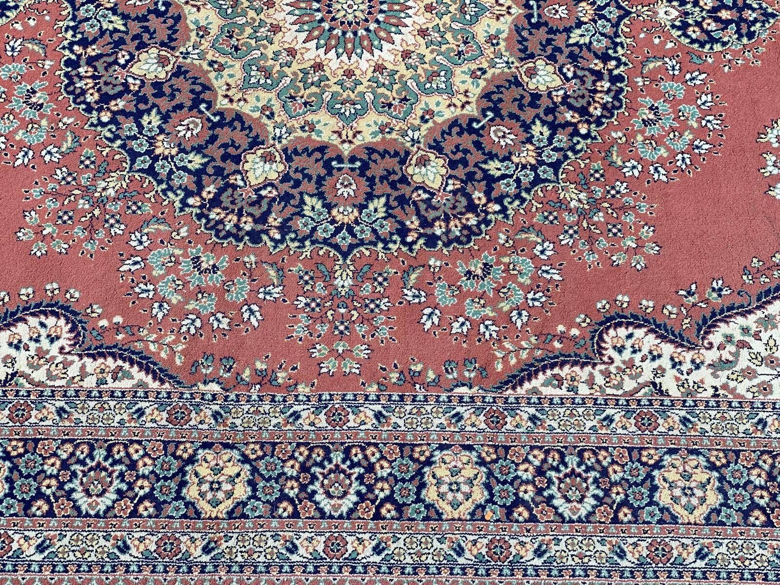 Kasan burgundy red combed wool oriental rug 200x300cm