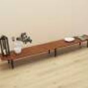 Buffet en teck danois dans une forme architecturale basse, design scandinave moderne, années 1970.