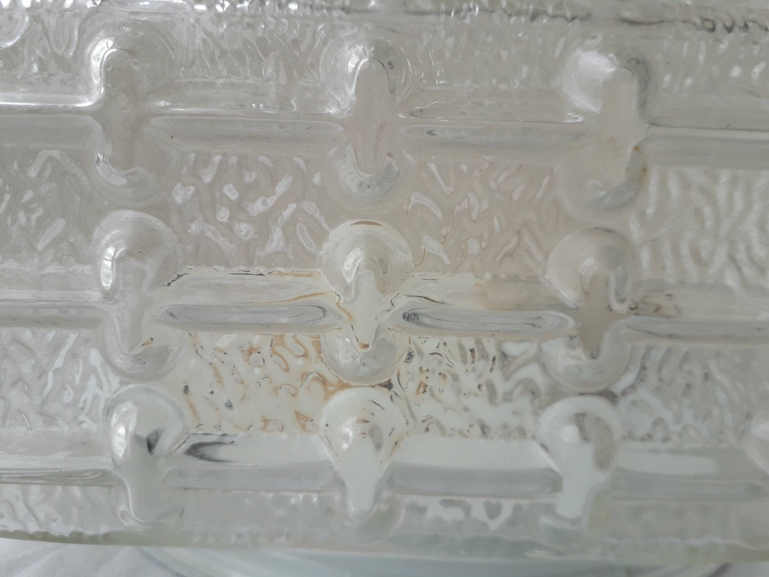 Plafonnier carré en verre