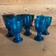 Series of 8 vintage glasses 60s in blow glass