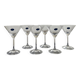6 Bohemian crystal cocktail glasses.