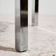 Coffee table with a stone top.