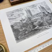 La cathédrale de Canterbury, illustration imprimée en 1879.