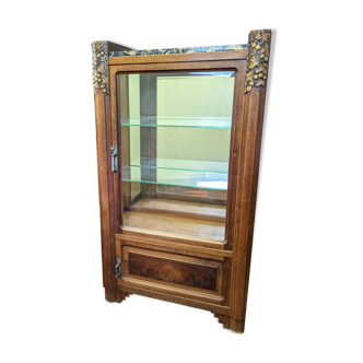 Old Art Deco showcase in solid wood