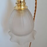 Frosted glass hand lamp 1950