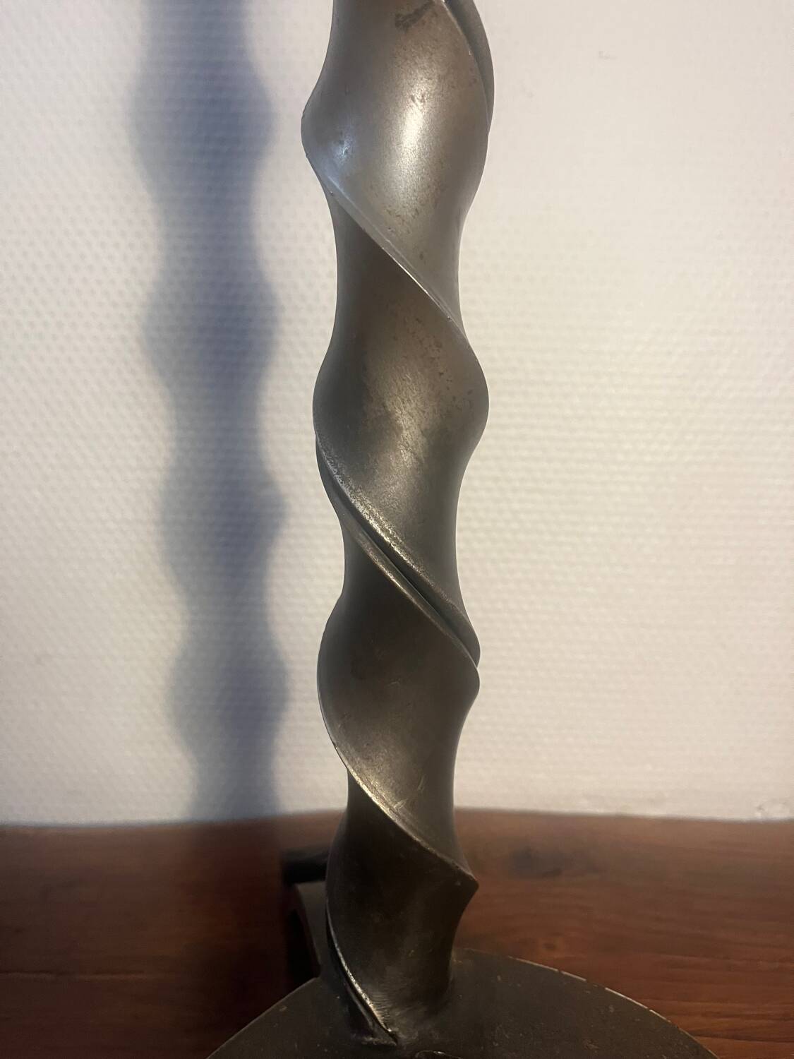 Hammered wrought iron lamp base – 1950s