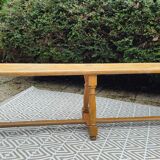 Antique walnut wood bench