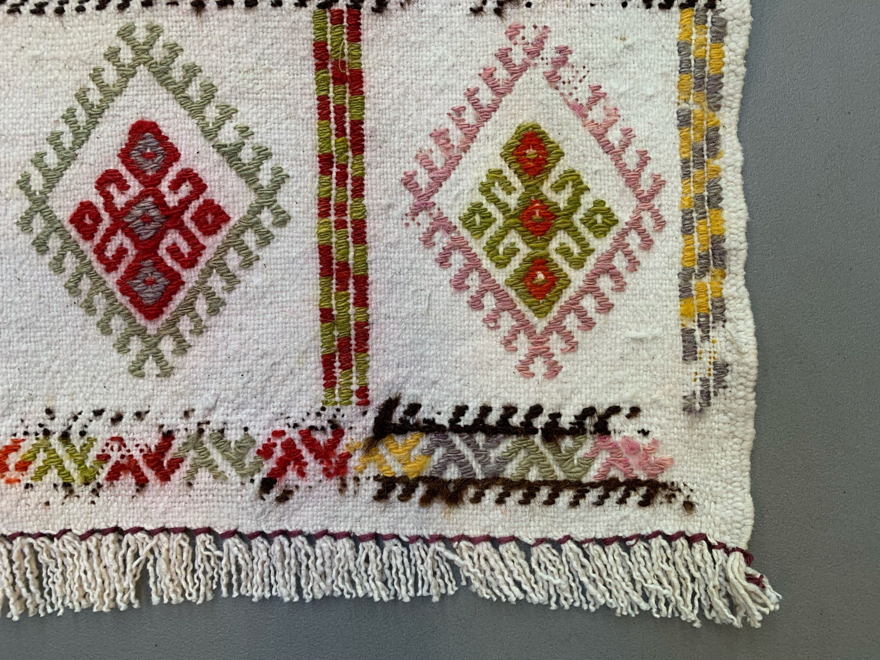 Small Vintage Turkish Kilim Rug 105x70 cm Wool Kelim