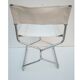 Vintage chair chair chrome director - white leather