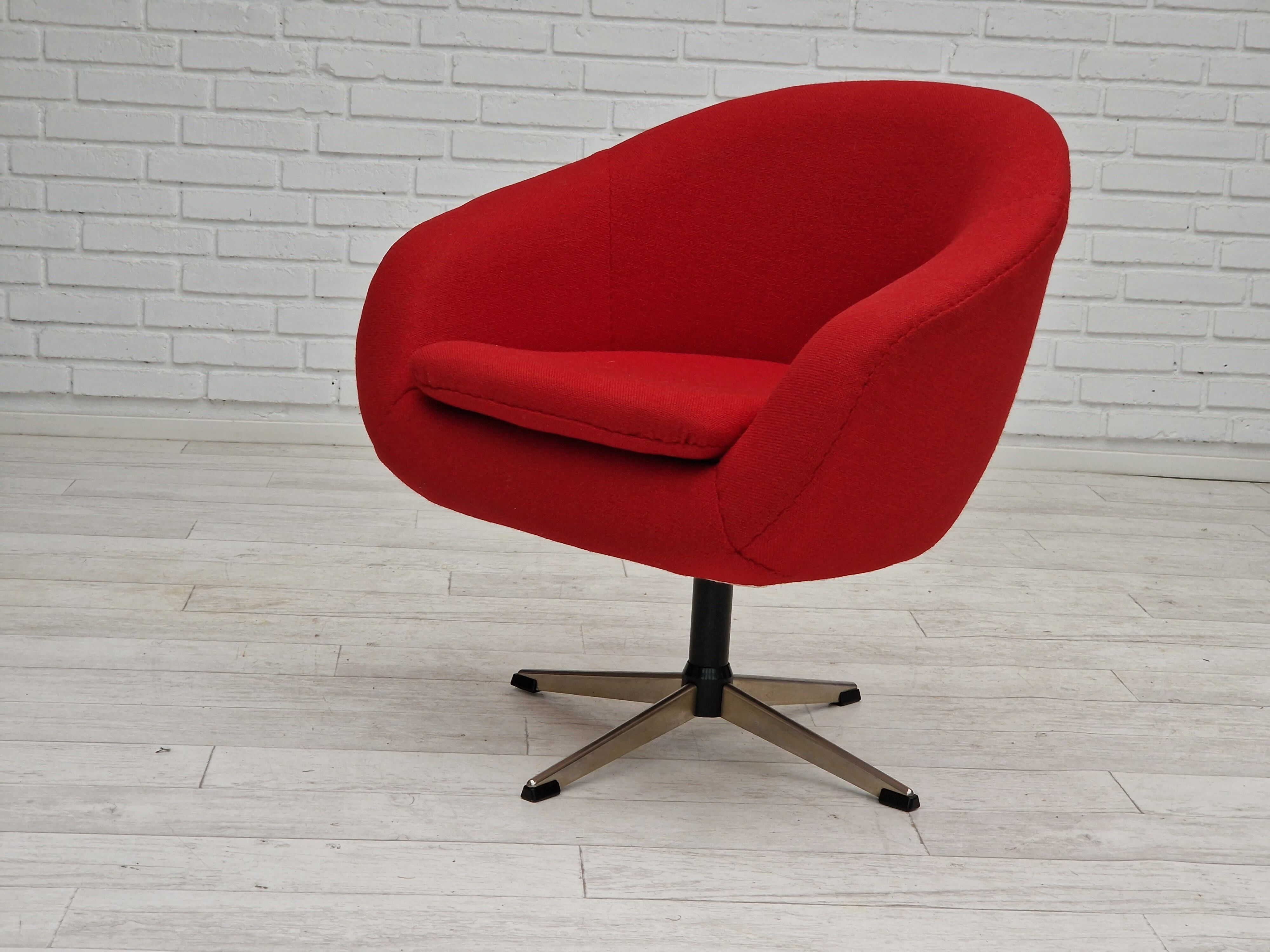 1960s, scandinavian design by Karl Eric Klote, swivel lounge chair