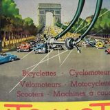 Affiche ancienne automoto vélo moto scooter arc de triomphe Paris André Bermond