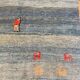 Handcrafted Persian Gabbeh Carpet Mid-20th Century