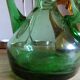 Oil and winery in amber and green sulphur glass