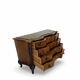serpentine commode in antique walnut