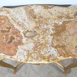 Table de milieu en bois doré, style Louis XV – fin XIXème