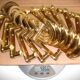 1 out of 10 pcs. Postmodern italian designer sottsass brass wall coat hooks