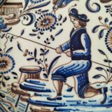 Portuguese earthenware footed dish – Outeiro Águeda – signed