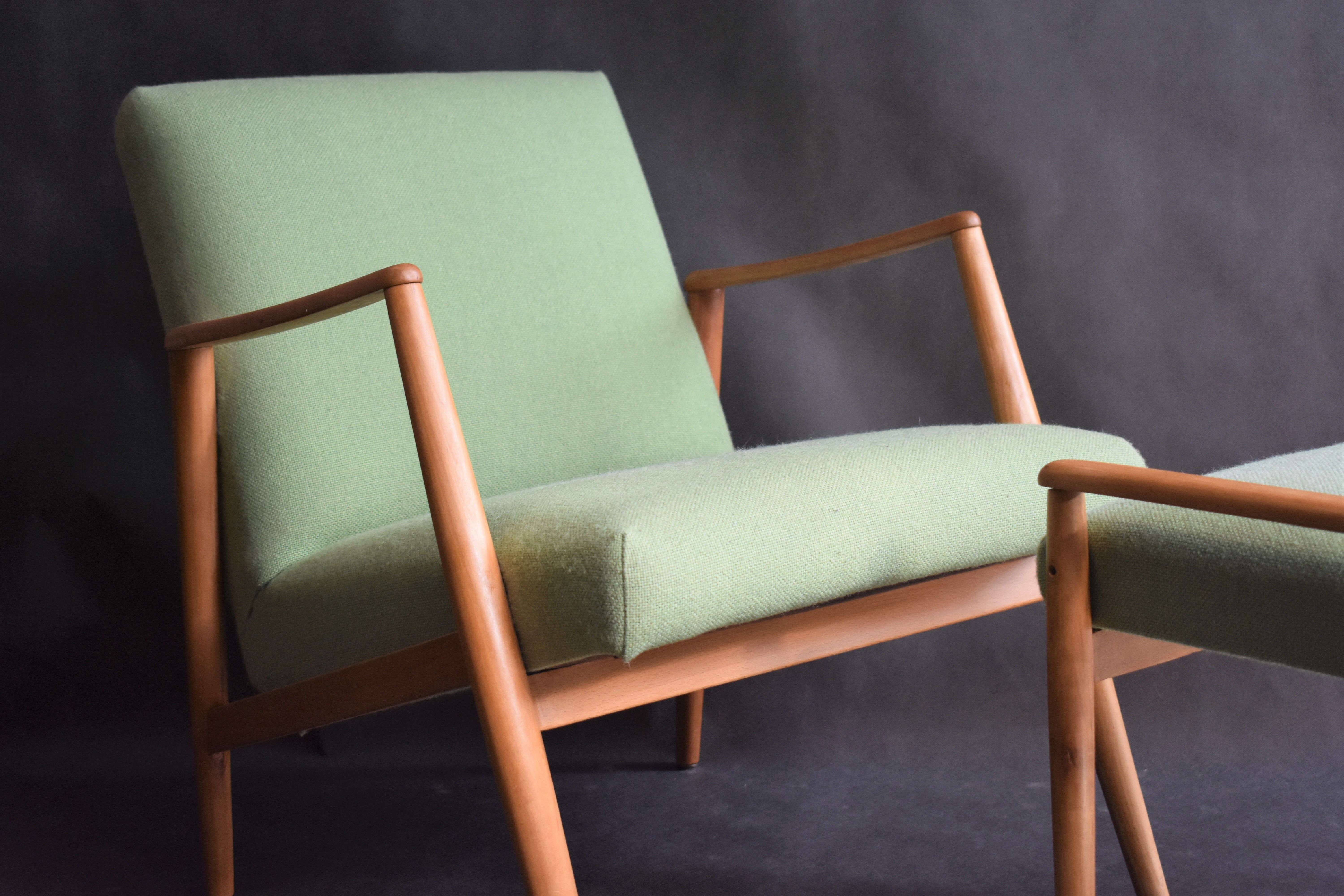 Danish teak armchair & stool, 1970