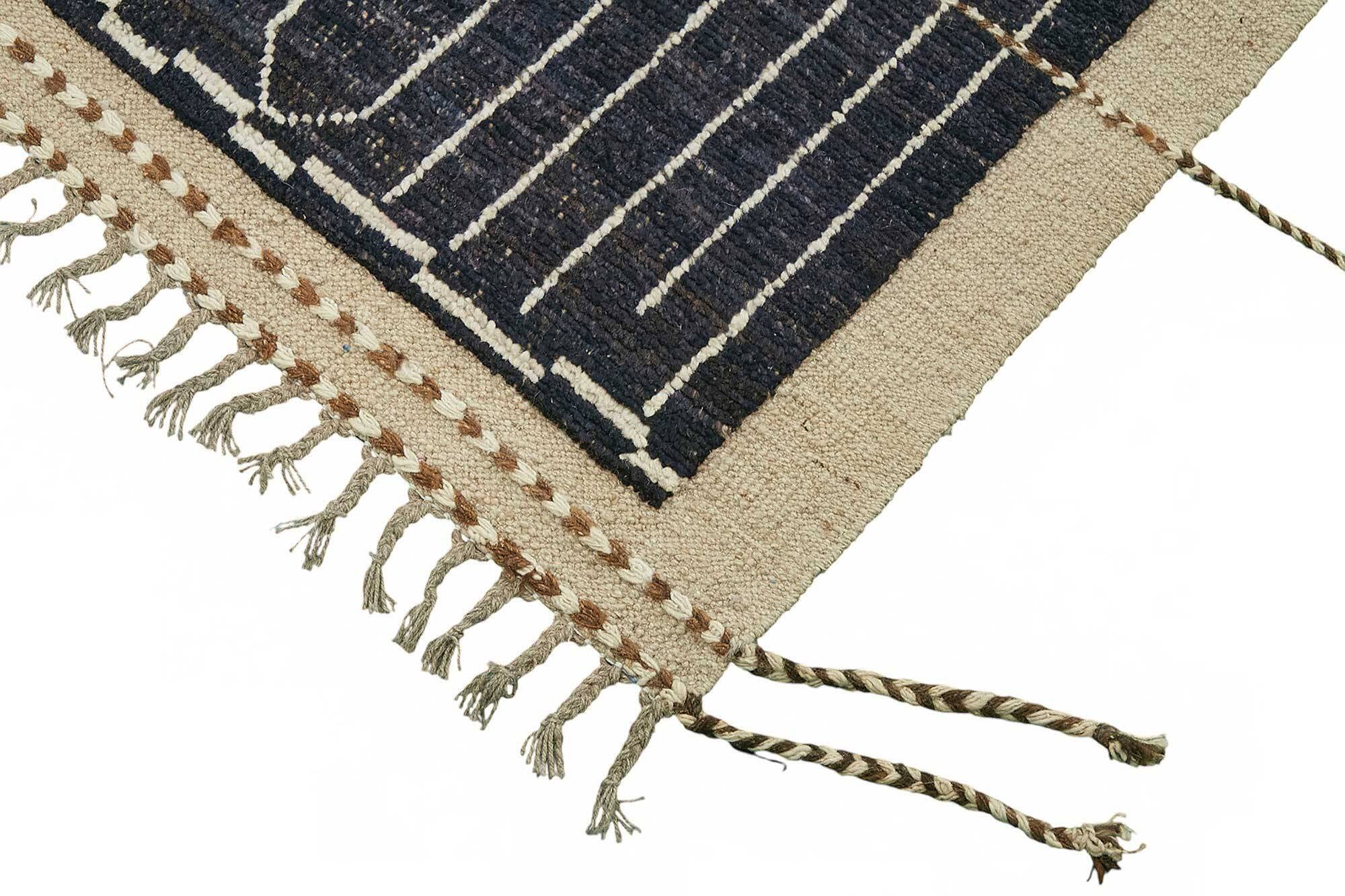 Handmade Tribal Decorative 209 cm x 300 cm Blue Wool Carpet