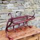Antique curved wooden wall coat rack