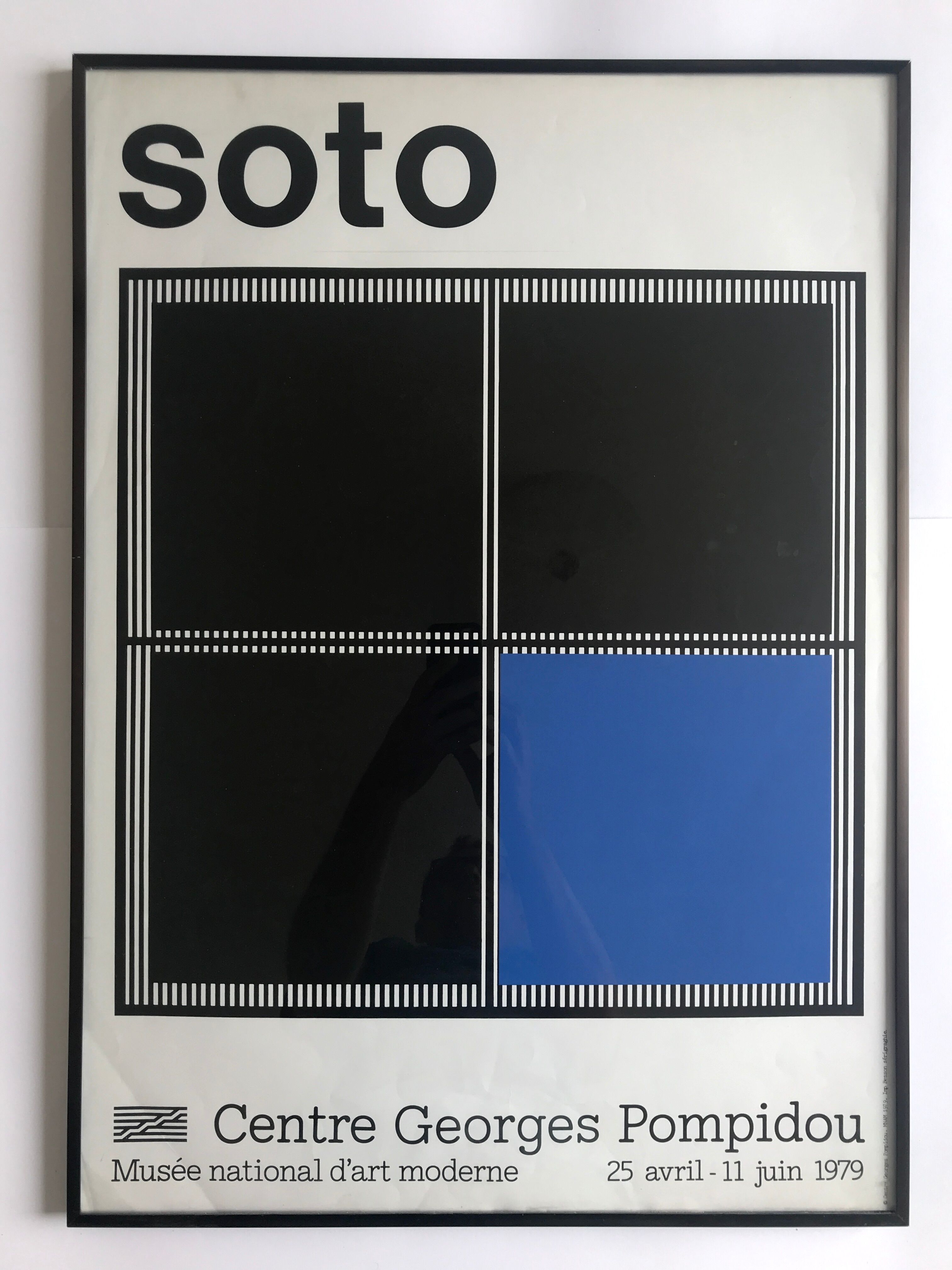 Original silkscreen poster by Jesús Rafael SOTO, Centre Georges Pompidou, 1979