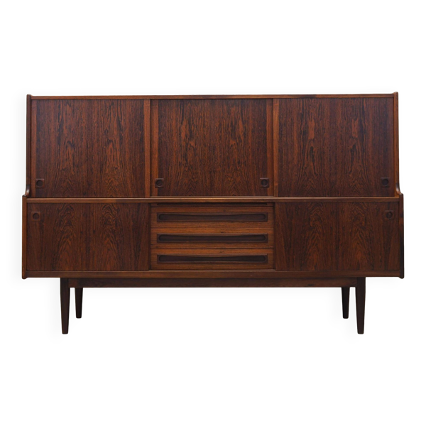 Buffet haut en palissandre, design danois, années 1960, designer : Johannes Andersen, fabrication : Skaaning Furnitu