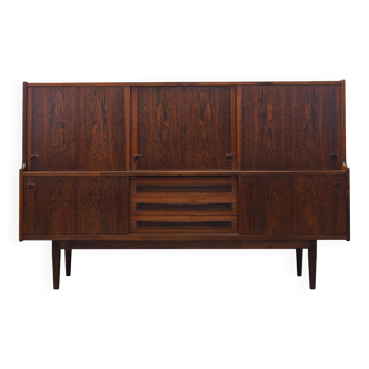 Buffet haut en palissandre, design danois, années 1960, designer : Johannes Andersen, fabrication : Skaaning Furnitu